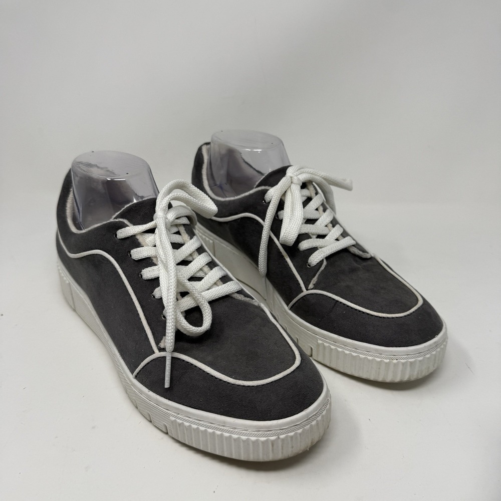 Soul Naturalizer Shoes Womens 10 M Tia Gray Faux Fur Platform Sneakers Laces
